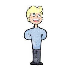 cartoon happy man N532
