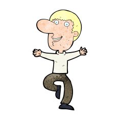 cartoon happy man N533