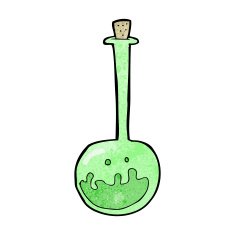 cartoon bubbling chemicals N28