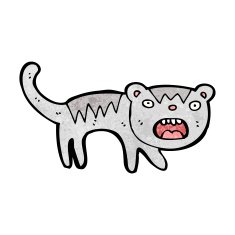 funny cartoon cat N138