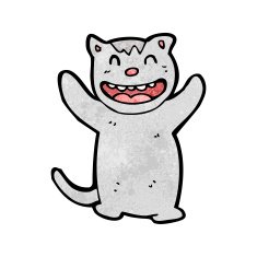 funny cartoon cat N139