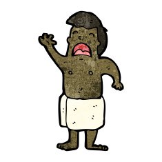 cartoon man dressed in towel N6