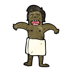 cartoon man dressed in towel N7