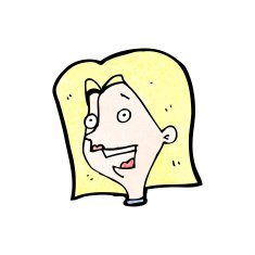 cartoon happy blond woman N2
