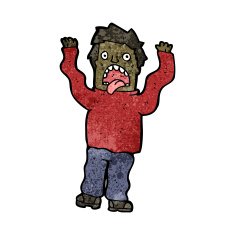cartoon terrified man N277