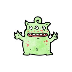 funny little monster cartoon N21