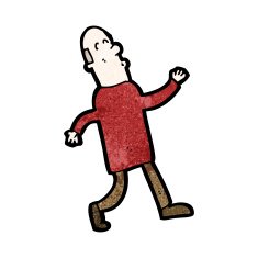 cartoon bald man N19