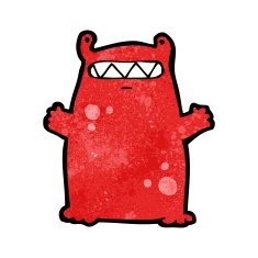 funny little monster cartoon N22