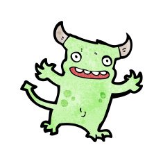 funny little monster cartoon N24