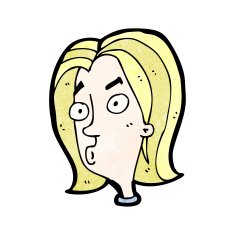 cartoon confused woman N124