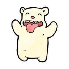 cartoon little polar bear N14