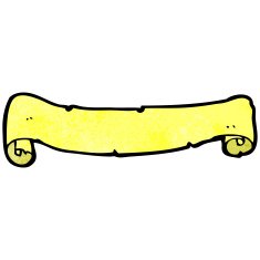 decorative scroll banner cartoon N9