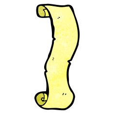 decorative scroll banner cartoon N11