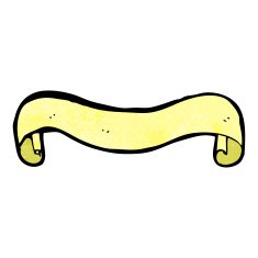decorative scroll banner cartoon N12