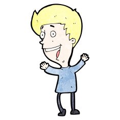 cartoon happy boy N276