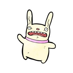 Funny cartoon rabbit N35