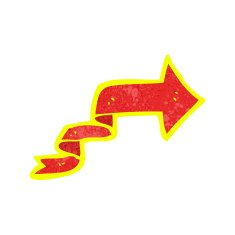 cartoon glowing arrow N10
