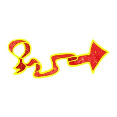 cartoon glowing arrow N14