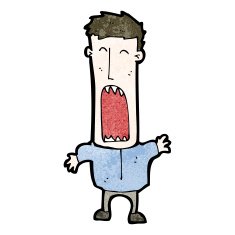 cartoon shouting man N34