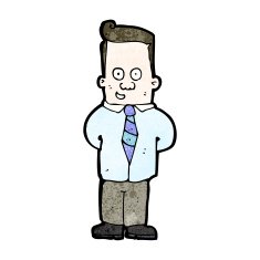 cartoon friendly office man N4
