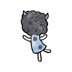 cute cartoon cloud head creauture N11