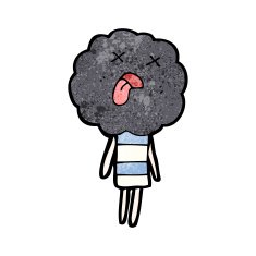 cute cartoon cloud head creauture N12