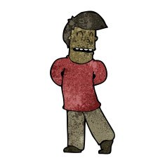 cartoon shy man N9
