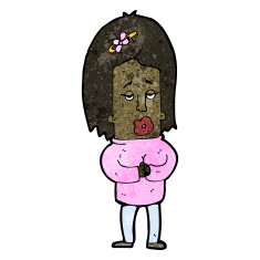 cartoon anxious woman N2