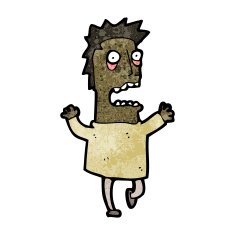 cartoon terrified man N279