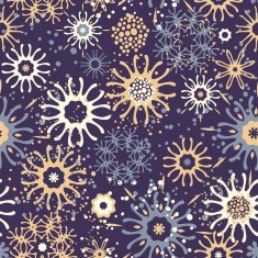 Seamless pattern with colorful abstract doodle ornament N2