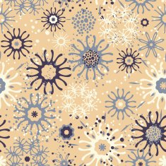 Seamless pattern with colorful abstract doodle ornament N3