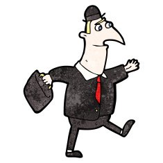 cartoon man walking to work N3