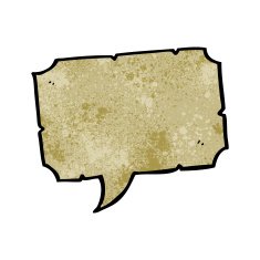 cartoon old paper speech bubble N3