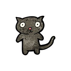cute black cat cartoon N8
