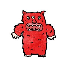 Cartoon Hairy Monster N25