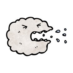 cartoon sneezing cloud N2