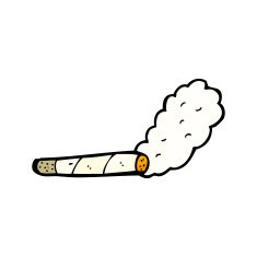 Cartoon Smoking Cigarette N8