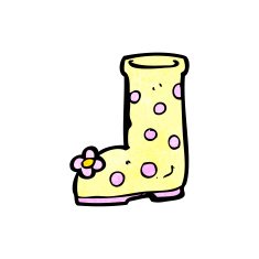 cartoon wellington boot N10
