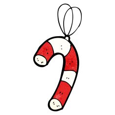 cartoon candy cane N23