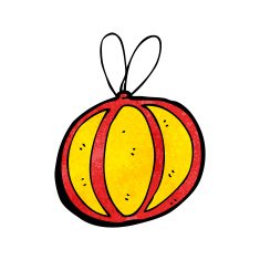 Cartoon Christmas Bauble N81