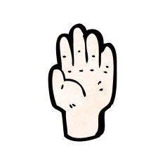 mystic hand symbol cartoon N4