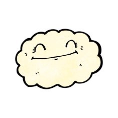 happy cartoon cloud N30