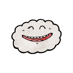 happy cartoon cloud N31