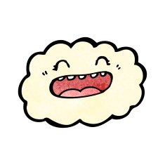 happy cartoon cloud N32