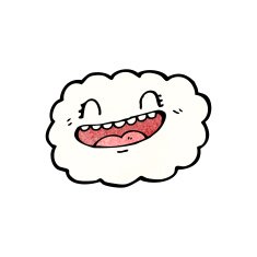 happy cartoon cloud N33