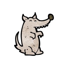 Cartoon Wolf N95