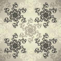 Seamless Ornate Pattern (Vector) Hand Drawn Vintage Texture N6