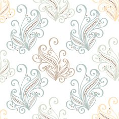 Seamless Floral Pattern (Vector) Hand Drawn Texture N114