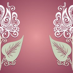 Vector Colored Floral Background Hand Drawn Texture N61