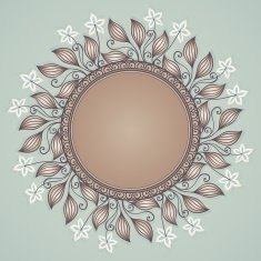 Vector Colored Floral Background Hand Drawn Texture N63